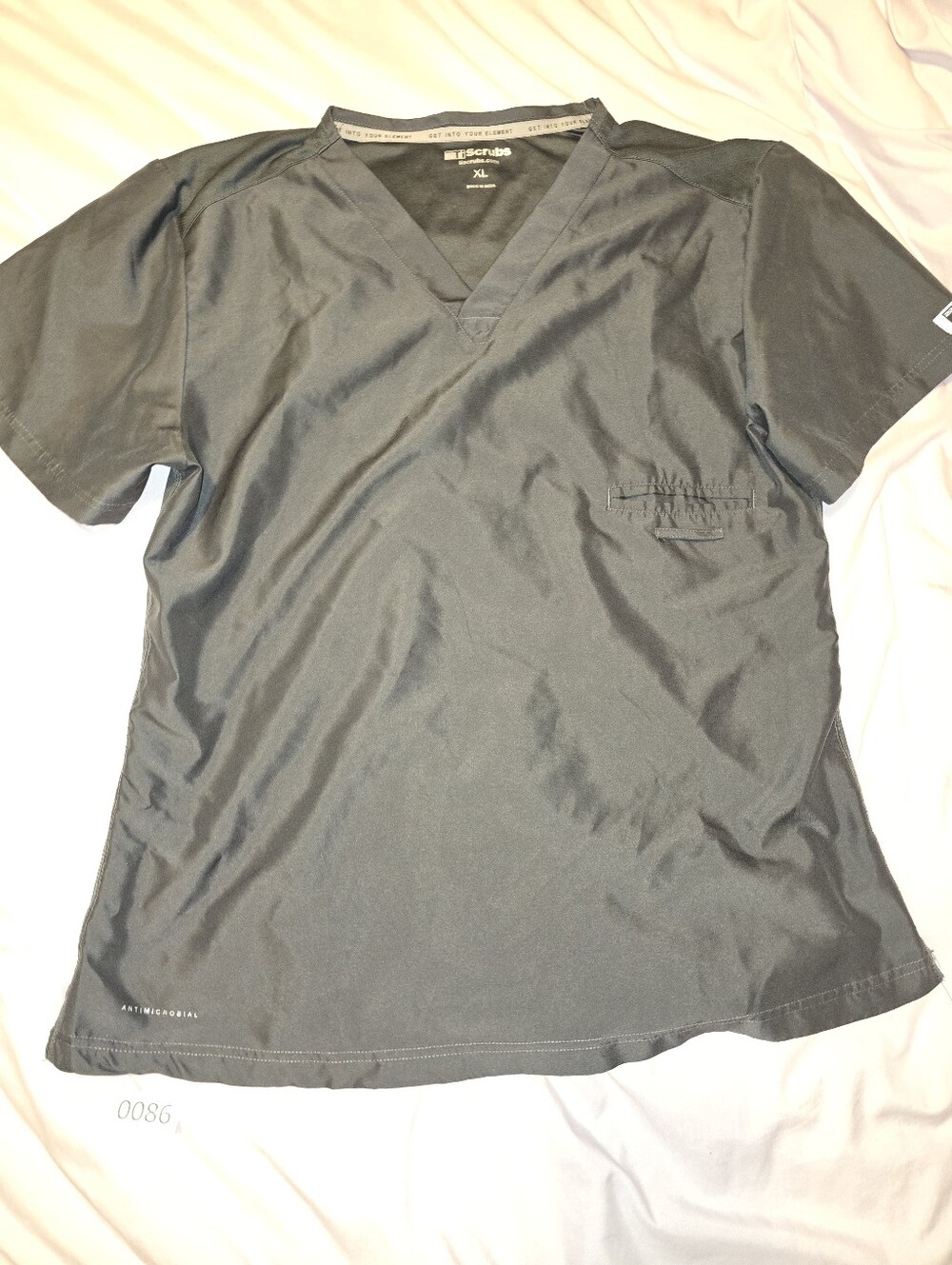 TiScrubs XL Scrub Top Grey